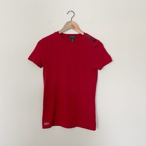 Ralph Lauren Red Short Sleeve Tee Shirt